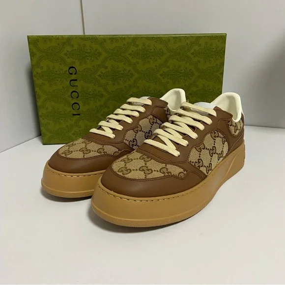Gucci | Shoes | Gucci Mens Brown And Tan Sneakers | Poshmark display picture 3